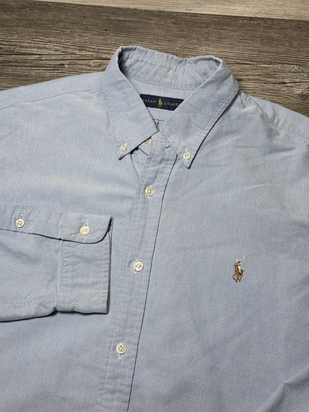 Ralph Lauren Men's Cotton Oxford Button-Down Longsleeve Shirt Sz XL